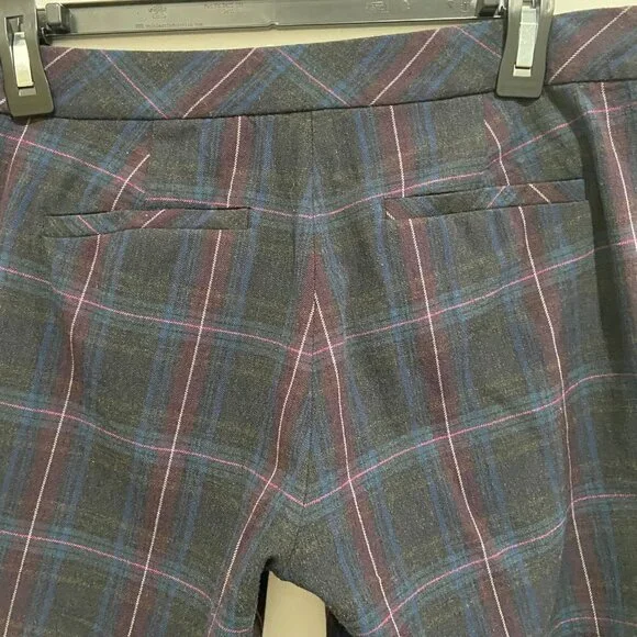 J. Jill Bi-Stretch Premium Plaid Pull Up/On Pants Size 6 - Picture 4 of 9